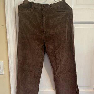 Vintage Women’s Jaeger London Brown Straight Leg Corduroy Wide Wale Pants 27